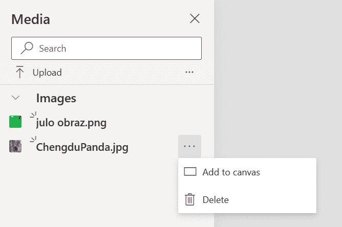 Context menu without the export option